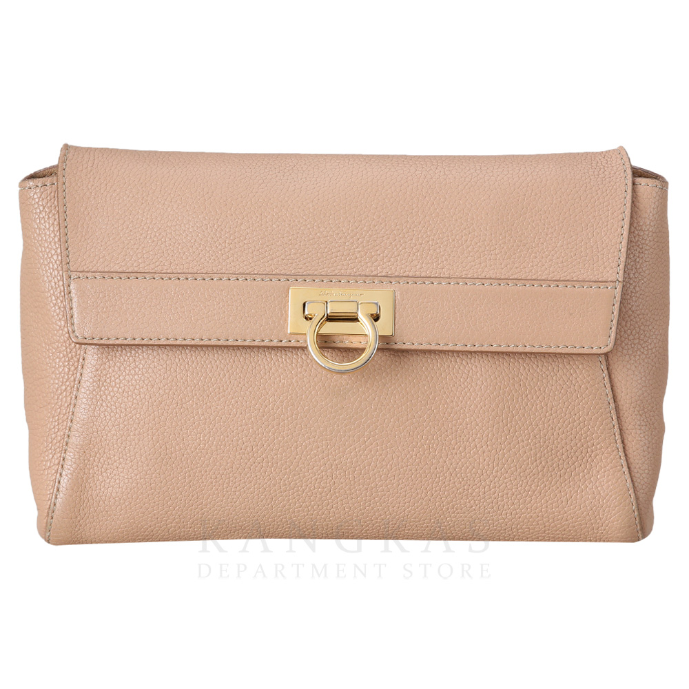 FERRAGAMO(USED)페레가모 간치니 로고 플랩 크로스백